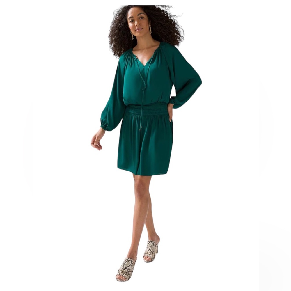 White House Black Market Drop Waist Blouson Dress- Size SP